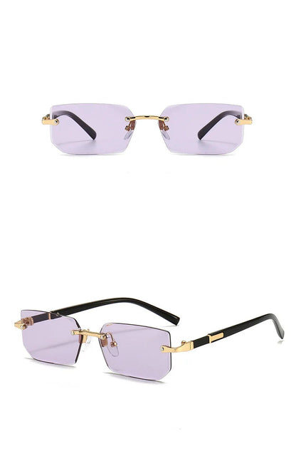 Unisex Rimless Rectangle Sunglasses