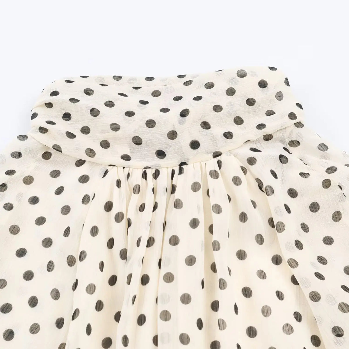 Women's Polka Dot High Neck Blouse