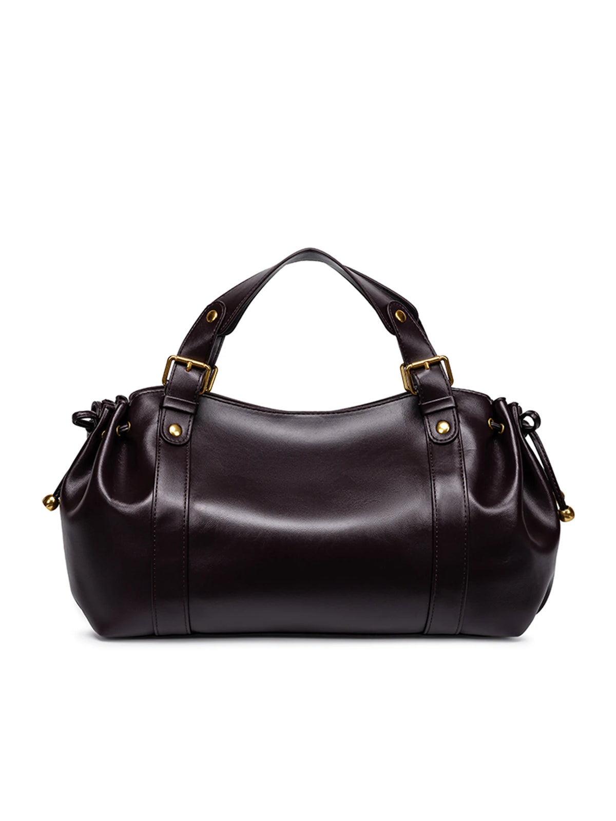 Women's Minimalist Leather Boston Bag