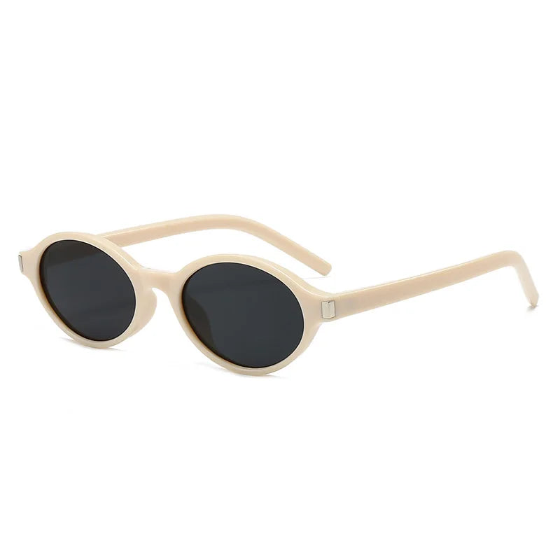 Unisex Retro Oval Sunglasses