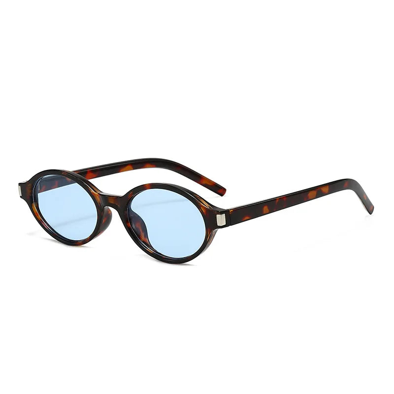 Unisex Retro Oval Sunglasses