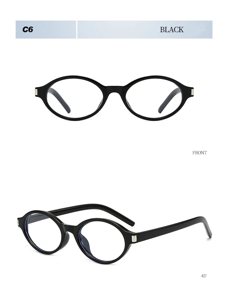Unisex Retro Oval Sunglasses