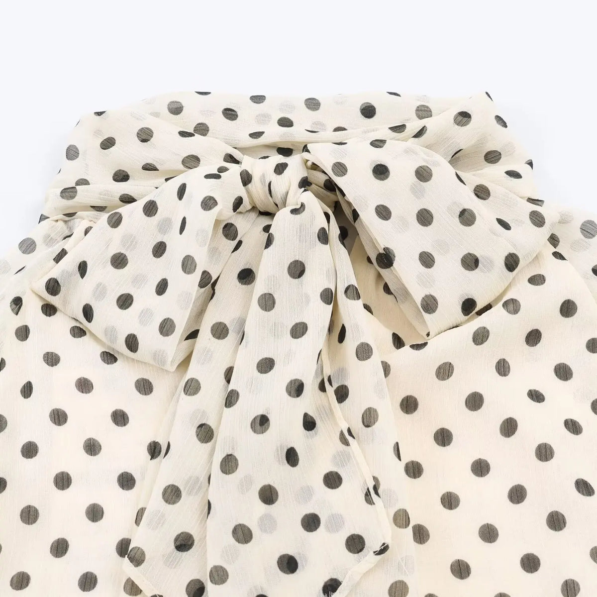 Women's Polka Dot High Neck Blouse