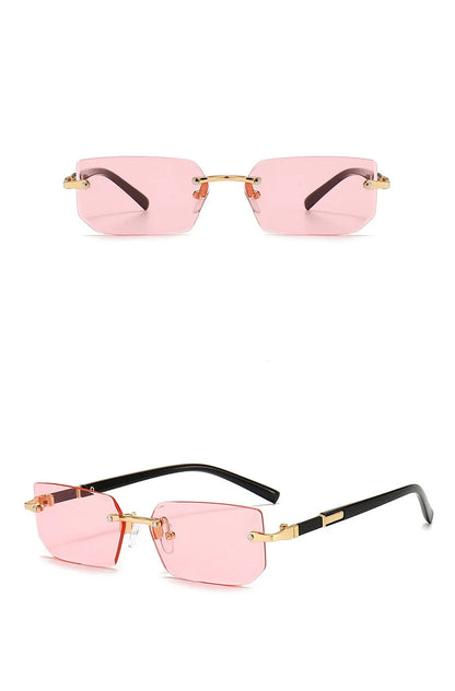 Unisex Rimless Rectangle Sunglasses
