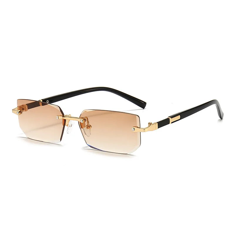 Unisex Rimless Rectangle Sunglasses