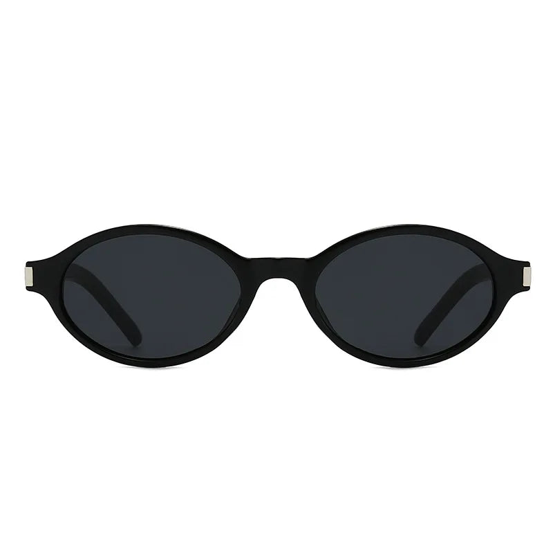 Unisex Retro Oval Sunglasses