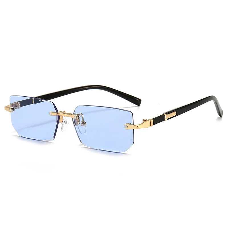 Unisex Rimless Rectangle Sunglasses