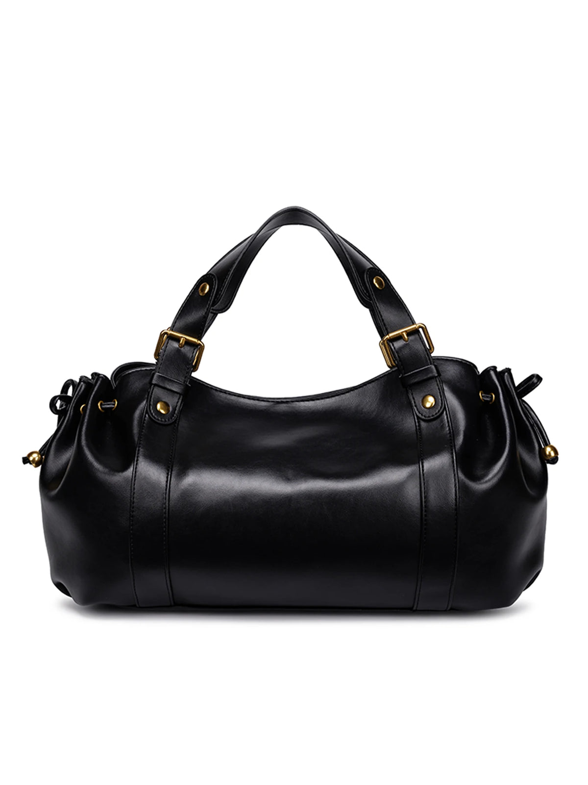 Women's Minimalist Leather Boston Bag