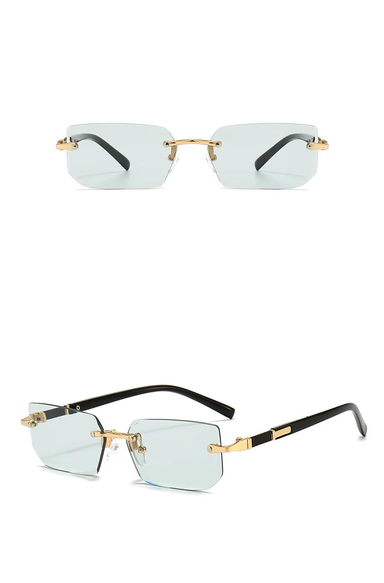 Unisex Rimless Rectangle Sunglasses