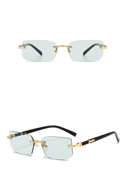 Unisex Rimless Rectangle Sunglasses