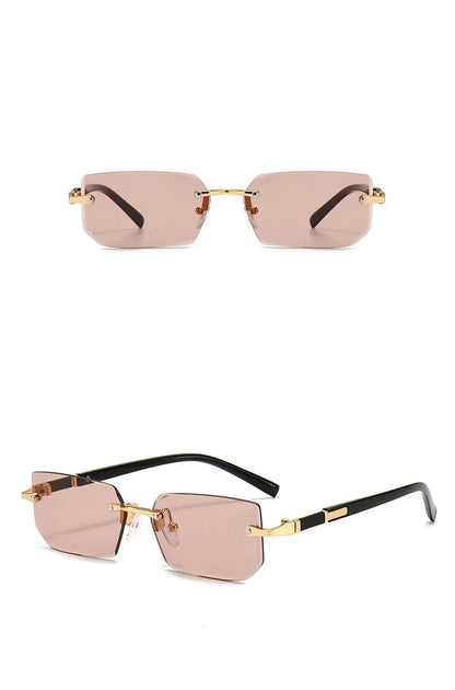 Unisex Rimless Rectangle Sunglasses