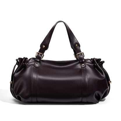 Women's Minimalist Leather Boston Bag