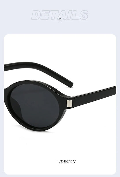 Unisex Retro Oval Sunglasses