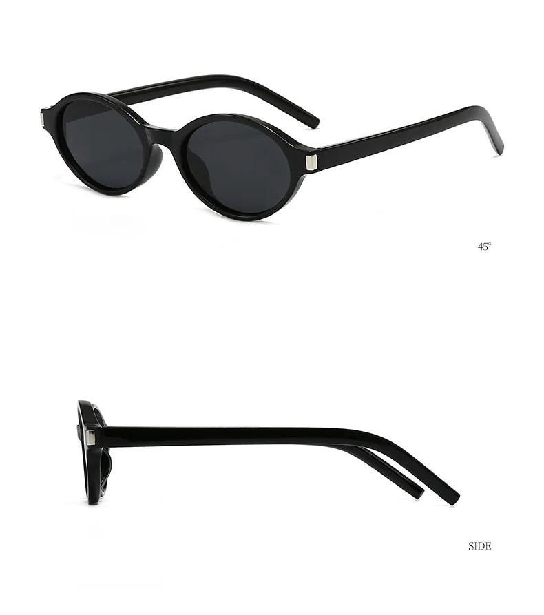 Unisex Retro Oval Sunglasses