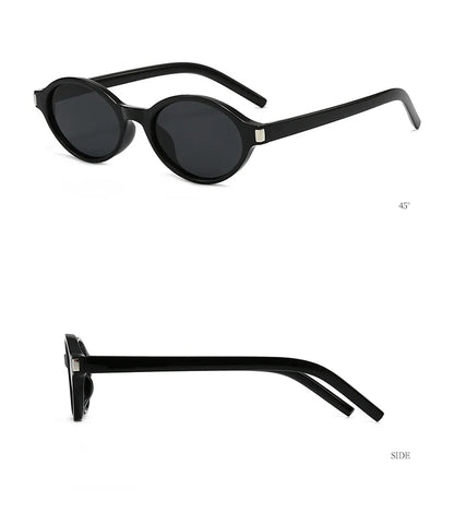 Unisex Retro Oval Sunglasses