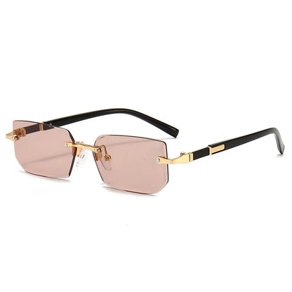 Unisex Rimless Rectangle Sunglasses