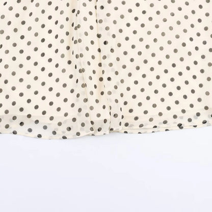 Women's Polka Dot High Neck Blouse