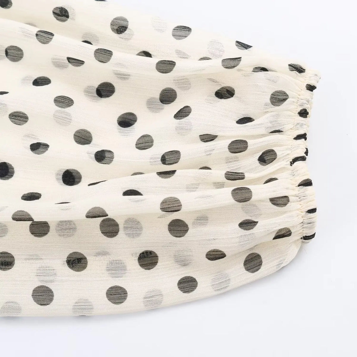 Women's Polka Dot High Neck Blouse
