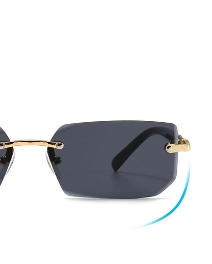 Unisex Rimless Rectangle Sunglasses