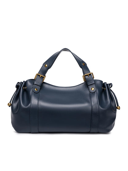 Women's Minimalist Leather Boston Bag