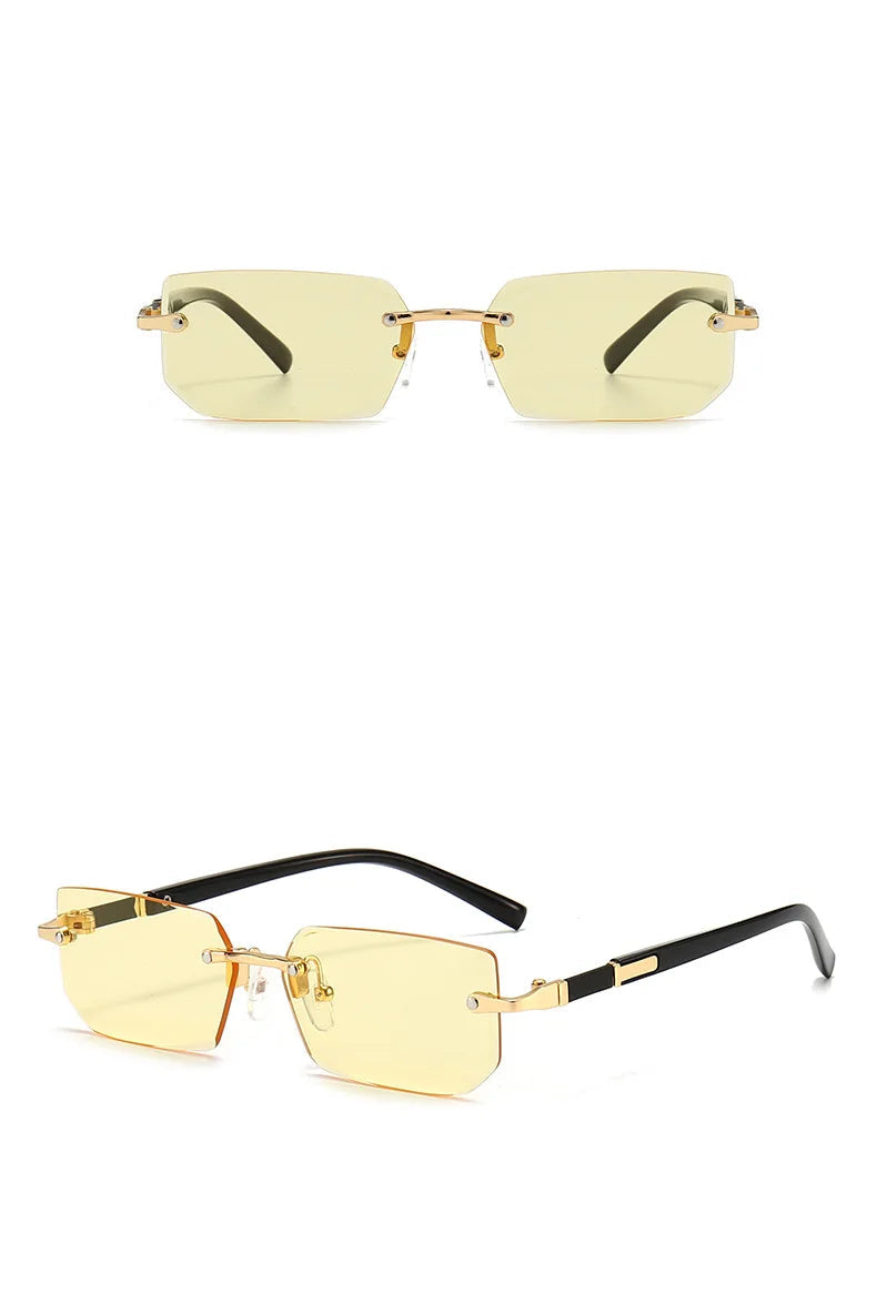 Unisex Rimless Rectangle Sunglasses