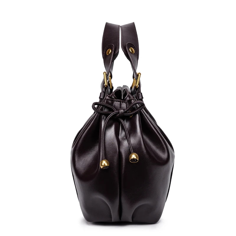 Women's Minimalist Leather Boston Bag