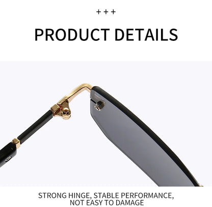 Unisex Rimless Rectangle Sunglasses