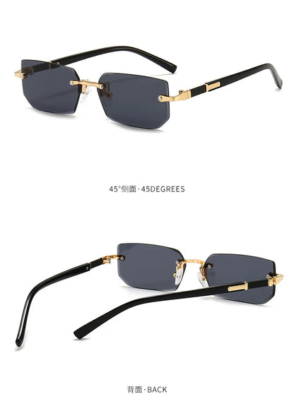 Unisex Rimless Rectangle Sunglasses