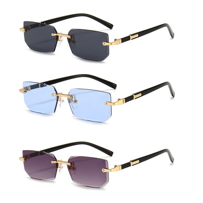 Unisex Rimless Rectangle Sunglasses