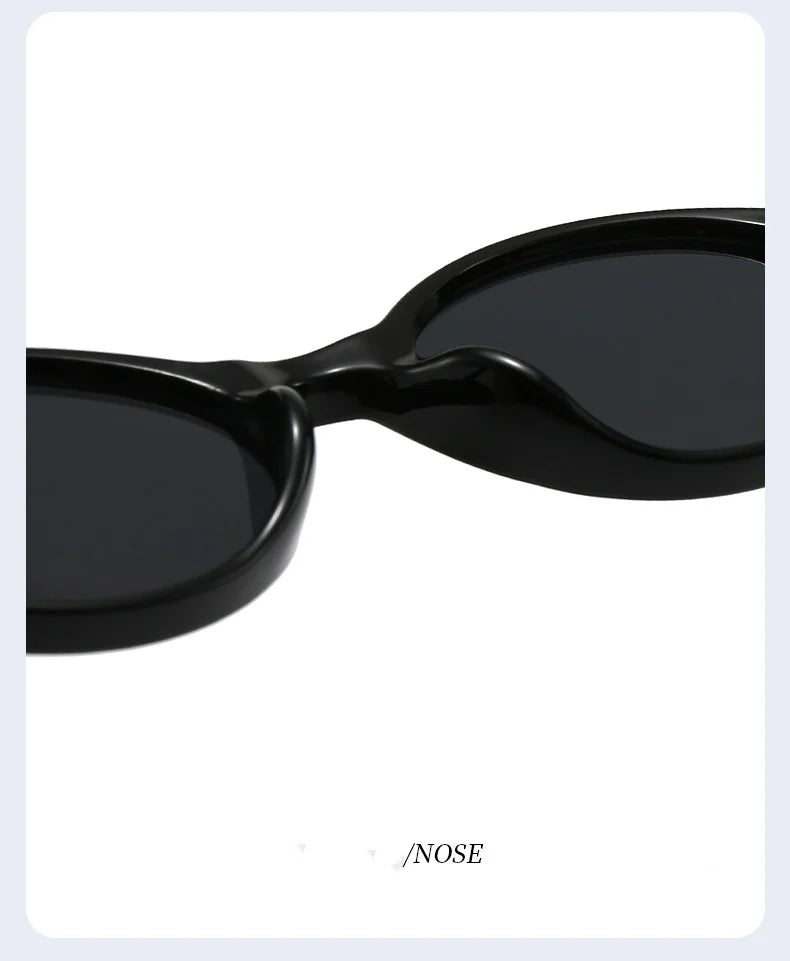 Unisex Retro Oval Sunglasses