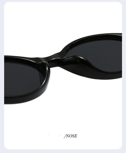 Unisex Retro Oval Sunglasses