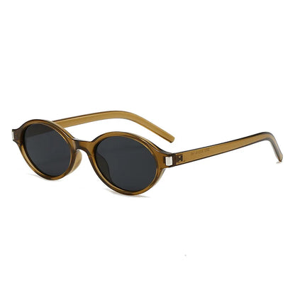 Unisex Retro Oval Sunglasses