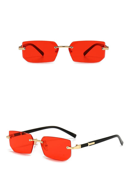 Unisex Rimless Rectangle Sunglasses