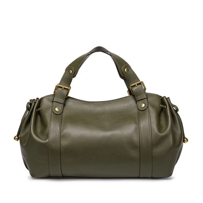 Women's Minimalist Leather Boston Bag