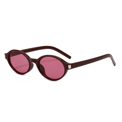 Unisex Retro Oval Sunglasses