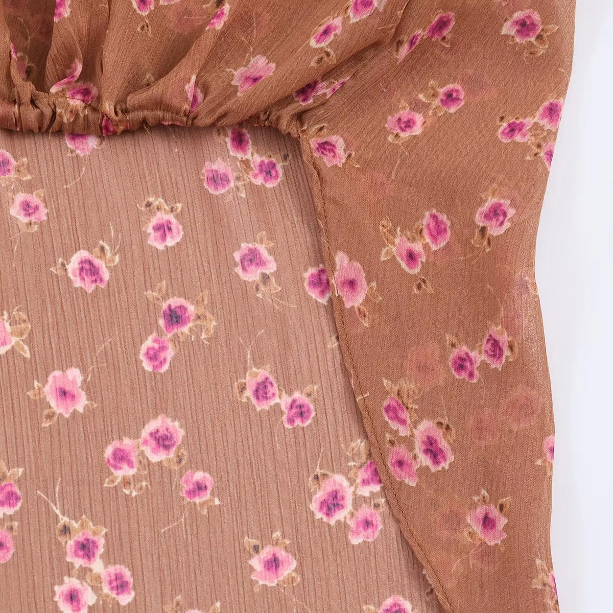 Women's Floral Bow Ruffle Blouse