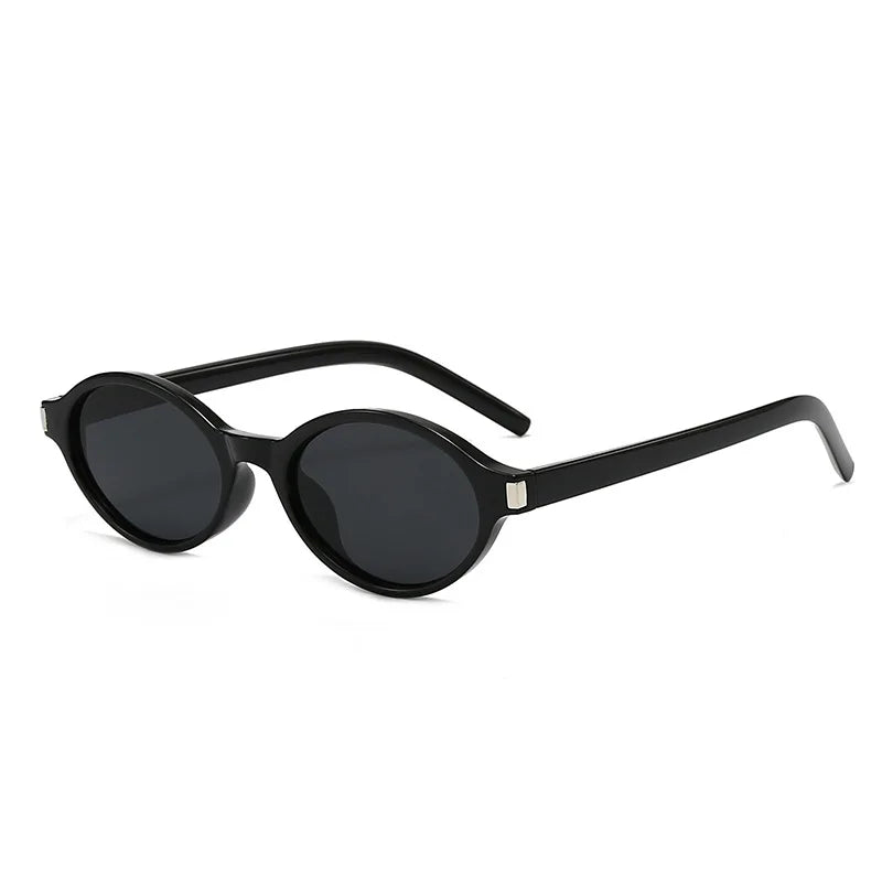 Unisex Retro Oval Sunglasses