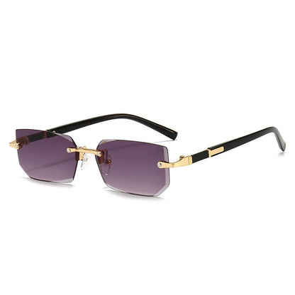 Unisex Rimless Rectangle Sunglasses