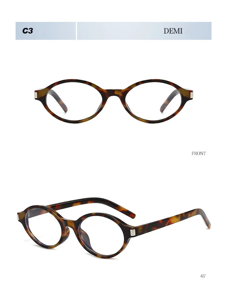Unisex Retro Oval Sunglasses