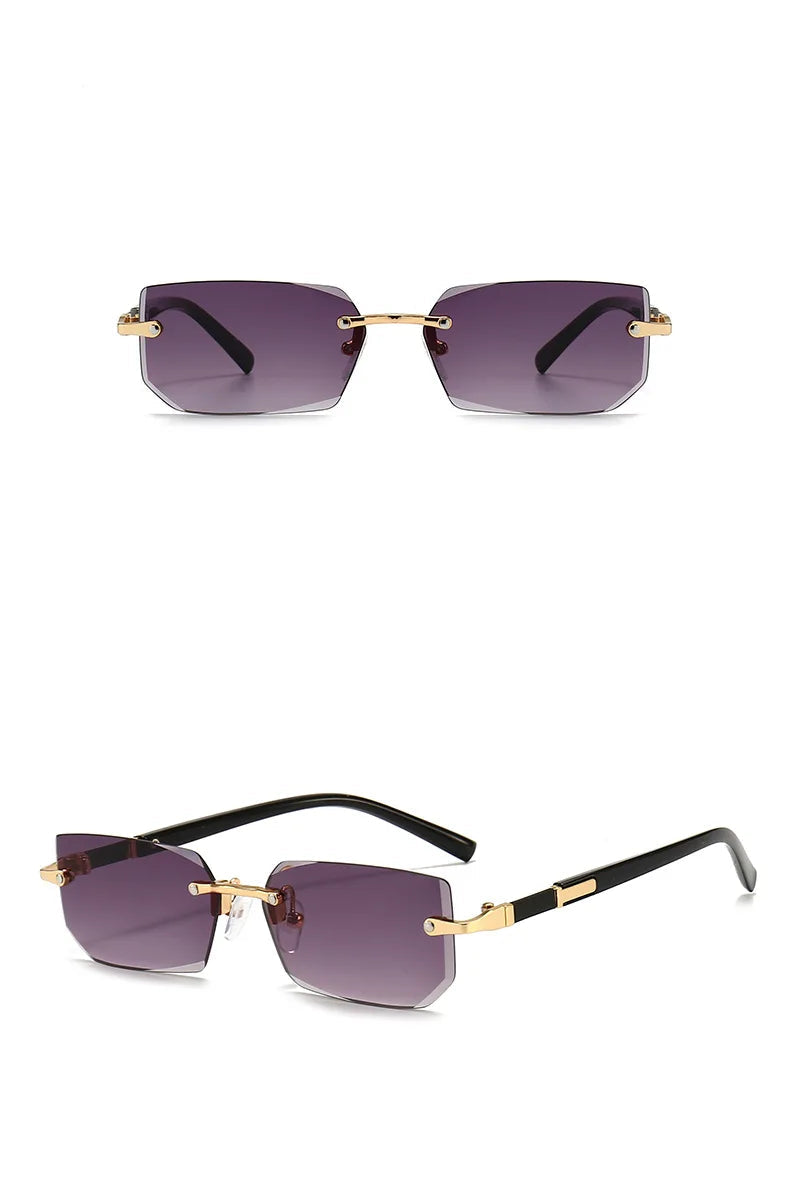 Unisex Rimless Rectangle Sunglasses