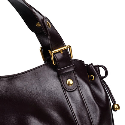 Women's Minimalist Leather Boston Bag