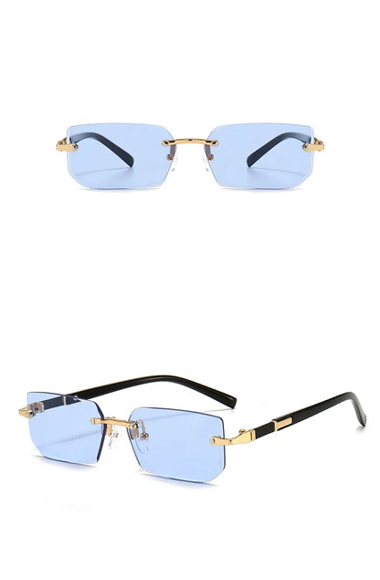 Unisex Rimless Rectangle Sunglasses